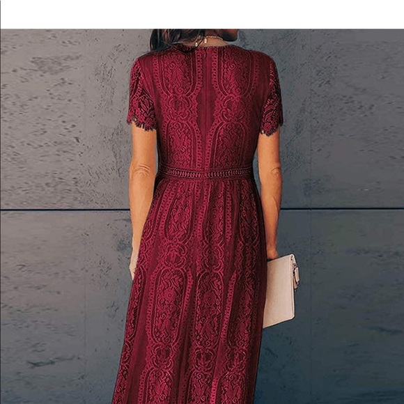 Red wine photo shoot dress - Picture 3 of 6